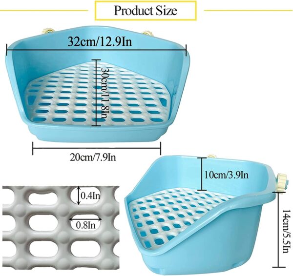 Rabbit Litter Box Small Animal Potty Trainer Corner Pet Toilet Litter Bedding With Scoop for Bunny Guinea Pig Chinchilla Ferret - Image 5