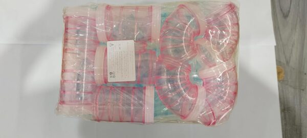 Hamster Tubes, Xiuyer 3 Set DIY Hamster External Connection Tunnel Transparent Adventure External Pipe Kit Creative Tunnel Track Rat Toy Accessories for Small Pet Sports Cage (Pink, Blue, white) - Image 8
