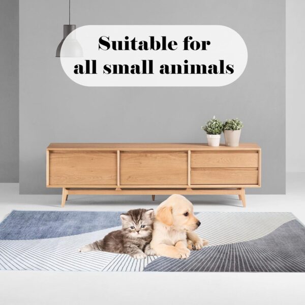 kathson Large Rabbit Cage Liner 78.7”×39.4” Guinea Pig Bedding Waterproof Bunny Washable Floor Mat Reusable Absorbent Non Slip Pet Pee Pad for Small Animals Cages Hamster Chinchilla Cat Dog - Image 4