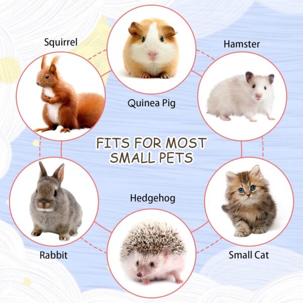 2 pcs Small Animal Plush Bed, Warm Fluffy Puppy Blanket, Fleece Sleep Pad Guinea Pig Hamster Rabbit Bed Mat Small Animal Winter Sleep Bedding Mat for Kitten,Bunny, Chinchilla, Squirrel, Hedgehog - Image 4