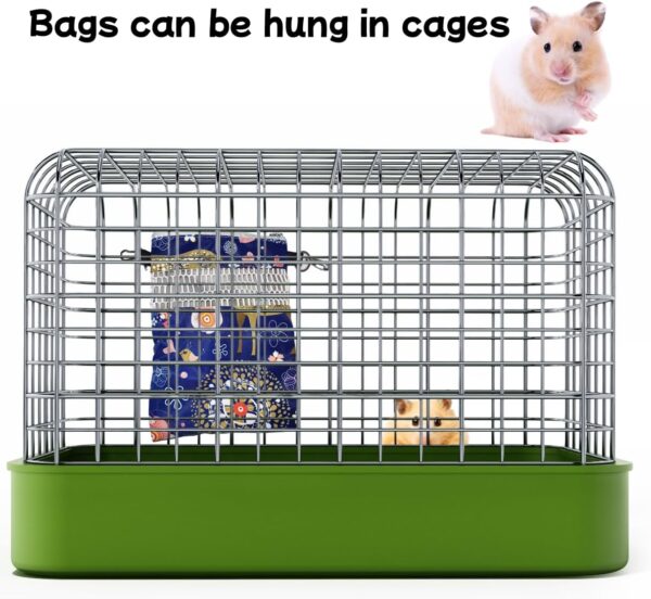 Little Bean® Sugar Glider Hammock Bonding Pouch Carry for Rat Hedgehog Waterproof Small Pocket Pets Cage Accessories Soft Nest Bed Hideout Hut Sack (Blue) - Image 5