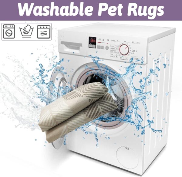 VCEPJH Extra Large Rabbit Cage Liner Reusable 63 inch Washable Bunny Floor Mat Soft Animal Bedding Cage Flooring Pads Non-Slip Pet Rug for Indoor Dogs Puppy Cats Totoro Ferret - Image 4