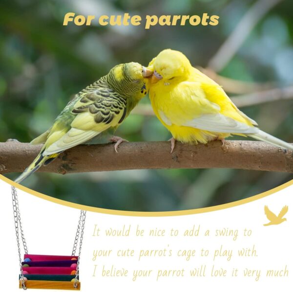 Pet Bird Parrot Parakeet Budgie Cockatiel Cage Hammock Swing Toy - Image 4