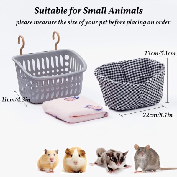 JWShang Rat Hammock for Cage Chew Proof, Rat Warm Bed, Small Animal Hanging Hammock, Rat Cage Accessories for Small Animals Rat, Mouse, Guinea Pig, Chinchilla, Sugar Glider, Ferret (Small) - Image 5