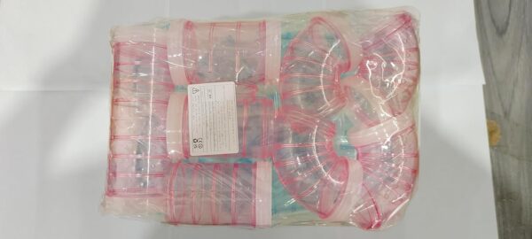 Hamster Tubes, Xiuyer 3 Set DIY Hamster External Connection Tunnel Transparent Adventure External Pipe Kit Creative Tunnel Track Rat Toy Accessories for Small Pet Sports Cage (Pink, Blue, white) - Image 9