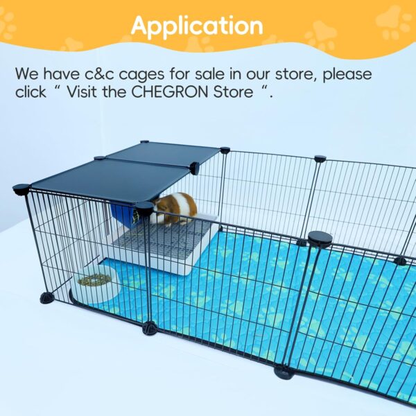 CHEGRON Guinea Pig Bedding 2PCS Waterproof Fleece Mats Premium C&C Cage Blanket for Ultimate Comfort and Hygiene - Fit for Small Animal Rabbit Hamster Ferret Kitrty Puppy Cage, 24x47 inch - Image 6