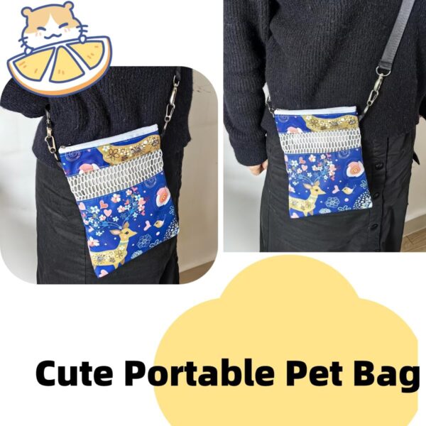 Little Bean® Sugar Glider Hammock Bonding Pouch Carry for Rat Hedgehog Waterproof Small Pocket Pets Cage Accessories Soft Nest Bed Hideout Hut Sack (Blue) - Image 4