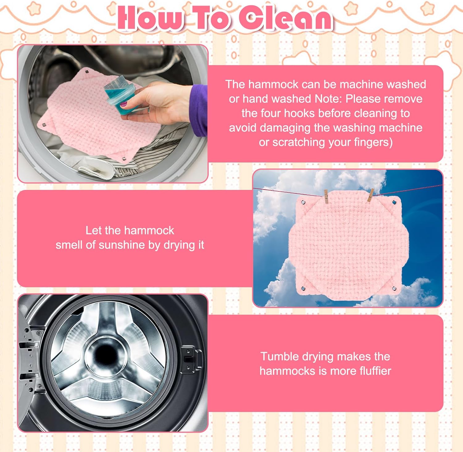 GSrenyu 2 Pack Double-Layer Small Animals Hanging Hammock, Pet Cage Hammock, Soft Fluffy Rat Hammock Toys, Warm Hanging Beds for Guinea Pig Parrot ferret Squirrel Hamster Rat Playing Sleeping Beds - Image 6