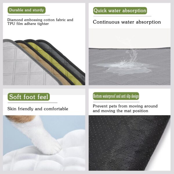 4 Pack Guinea Pig Cage Liner,Washable Pee Pads for Small Pet,Reusable Guinea Pig Bedding,Non-Slip Mat for Small Animals Soft and Comfortable Sleep Pads for Chinchillas Rabbits Hamster Bunny - Image 3