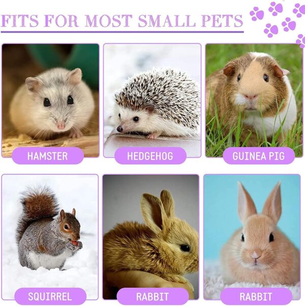 Small Animal Hammock, Ferret Hammock Bed, Hammock and Tunnel Cage Suit for Rat,Hamster, Squirrel, Sugar Glider, Guinea Pigs Ferret Accessories,Hanging Hideout Tunnel Tube Toy for Cage (Purple) - Image 9