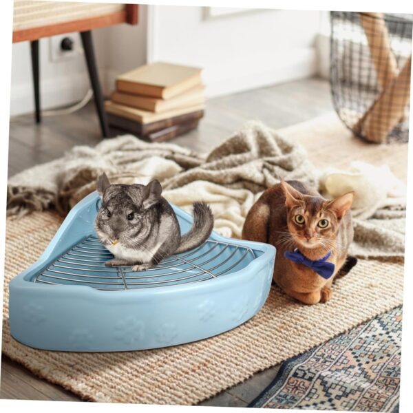 BESPORTBLE Rabbit Ceramic Toilet Potty Bedding for Hamster Small Pet Supply Chinchilla Bedding Rabbit Litter Pan Hamster Toilet Rabbit Toilet Rabbit Cage Pet Toilet Accessory Ceramics - Image 8