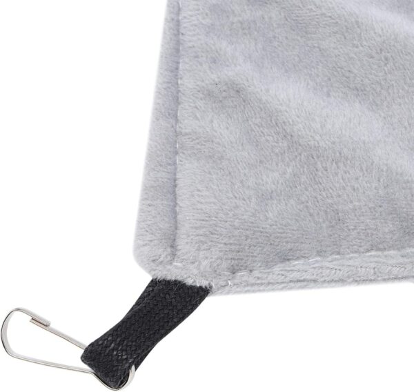 Pssopp Small Pet Hammock Triangle Pet Cage Hammock Hanging Bed Cage Accessories for Hamster Squirrel Sugar Glider Guinea Pig Mice Rats Birds(Grey) - Image 6