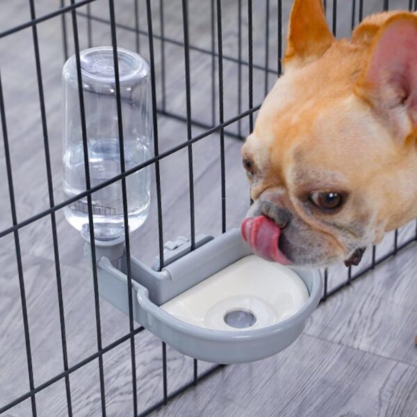 Pet Water Bottle [Grey, 480ml] Cage Water Bottles for Rabbits, Dogs, Ferrets, Cats and Other Small Animals, Anti-Overflow Water Dispenser for Crate - Image 6