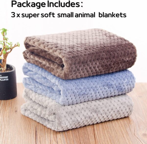 3 Pack Guinea Pig Blankets Hamster Flannel Bunny Blanket Cage Liners Small Pet Fleece Sleep Blankets Bedding Mats Bath Towels for Hamster Guinea Pig Rabbit Kitten Chinchilla Hedgehog (M, 3 Pack) - Image 7