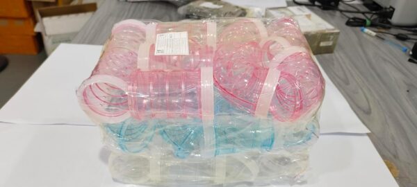 Hamster Tubes, Xiuyer 3 Set DIY Hamster External Connection Tunnel Transparent Adventure External Pipe Kit Creative Tunnel Track Rat Toy Accessories for Small Pet Sports Cage (Pink, Blue, white) - Image 10