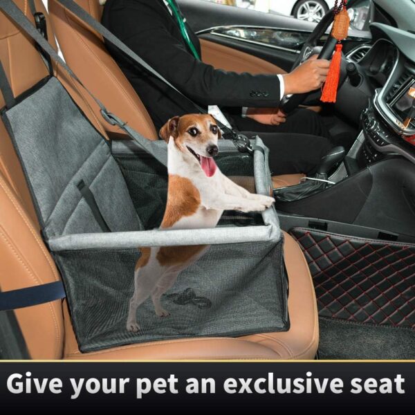 SWIHELP Pet Car Booster Seat Travel Carrier Cage, Oxford Breathable Folding Soft Washable Travel Bags for Dogs Cats Small Pet - Image 7