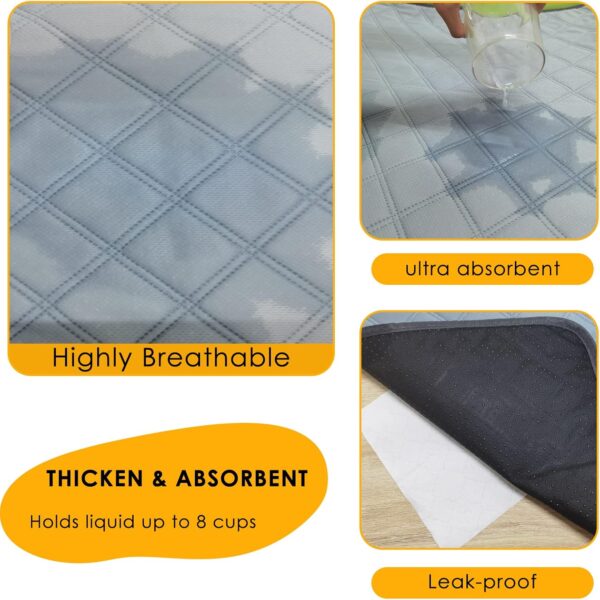 Mooydee 2 Pack Guinea Pig Cage Liners for C&C 2x3 Habitat Washable Guinea Pig Bedding Super Absorbent | Waterproof | Non Slip| Reusable Guinea Pig Pee Pads for Small Animals Cages - 41.3" x 27.6" - Image 4