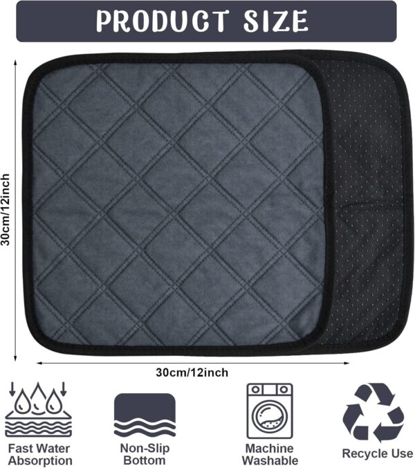 4 Pack Guinea Pig Cage Liners, 30 x 30cm Washable Pet Pee Pads, Anti Slip Small Animals Bedding, Reusable High Absorbent Pet Mat with Waterproof Bottom for Rabbit Hamster Cat Dog Chinchilla Cages - Image 2