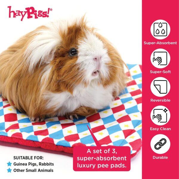 HAYPIGS 3 x Reversible Guinea Pig Cage Liner - Fleece Liners for Guinea Pigs - Guinea Pig Bedding and Pee Pads - Guinea Pig Accessories for Cage - Image 3