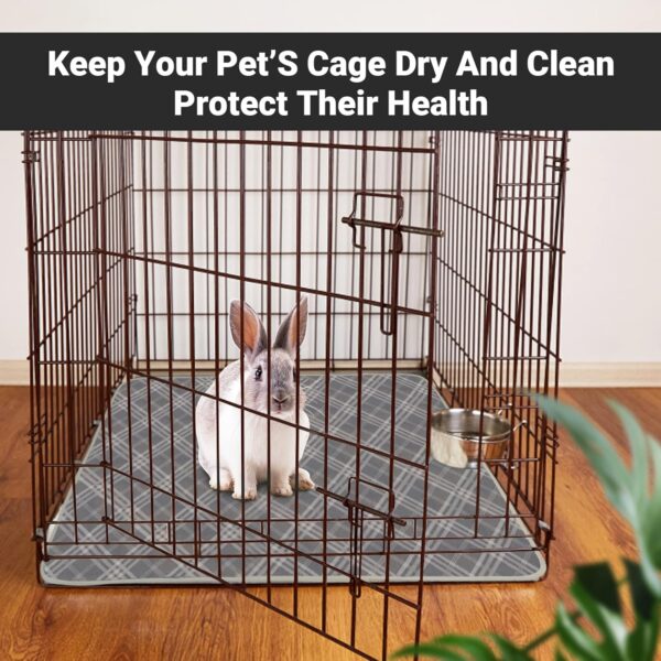 MXiiXM 2Pcs Guinea Pig Cage Liners, 47" X 24" Reusable Guinea Pig Bedding, Absorbent Pet Pee Pads Guinea Pig Fleece Cage Liners for Small Animals Cages Hamster Rat Rabbit Guinea Pig (47 X 24 in) - Image 2