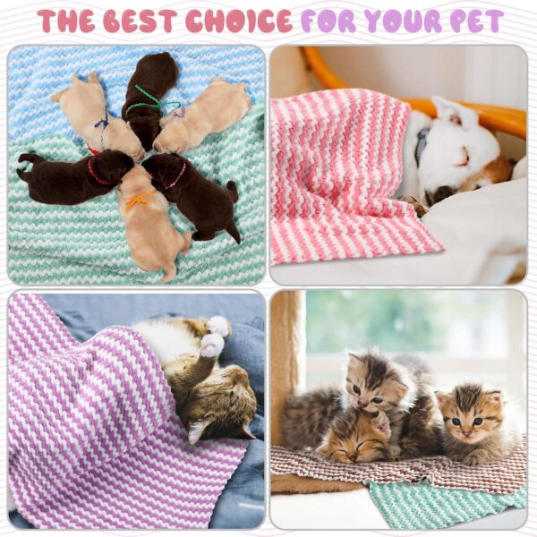 20 Pcs Guinea Pigs Blankets Hamster Fleece Cage Liners Soft Guinea Pig Accessories Small Animal Pet Blanket Sleep Bedding Mats Pet Supplies Bath Towels for Puppy Cat Rabbit (Multicolor, 14 x 30 Inch) - Image 5