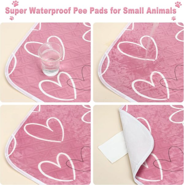 4 Pack Guinea Pig Cage Liner Guinea Pig Bedding Reusable Fast Absorbent Waterproof Puppy Pee Pads Washable Air Dried Pee Mat for Small Animals Pet Cat Chinchillas Hamster Rabbit Bedding 27‘’ x 19‘’ - Image 3