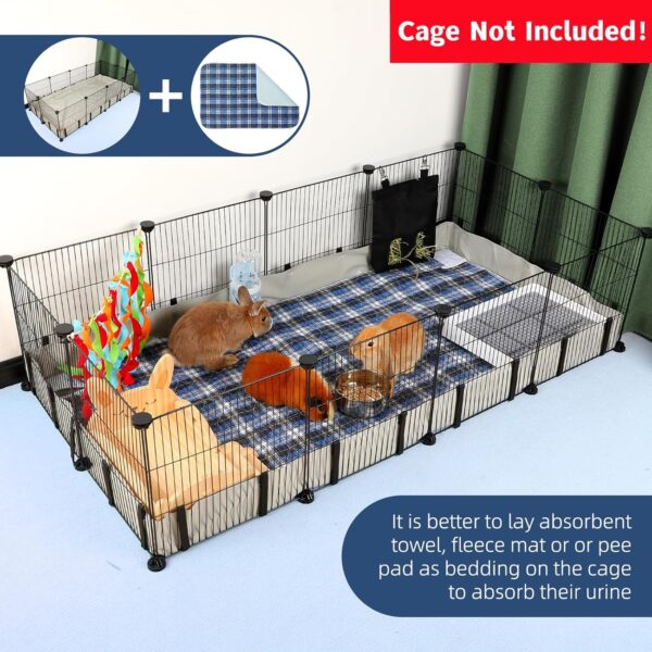 Mfsdai 55.9" x 28" Waterproof Guinea Pig Liner Base for C & C Grids Habitat,Washable Tarp Bottom Guinea Pig Bedding for Rabbits Hamsters Hedgehogs Ferrets Small Pets(No Cage) - Image 6
