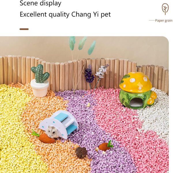 YIAGXIVG Guinea Pigs Bedding Paper Litter Easy Clean Bedding for Hamster Reptiles Birds for Small Pet Animals Odor Control hamster bedding - Image 9