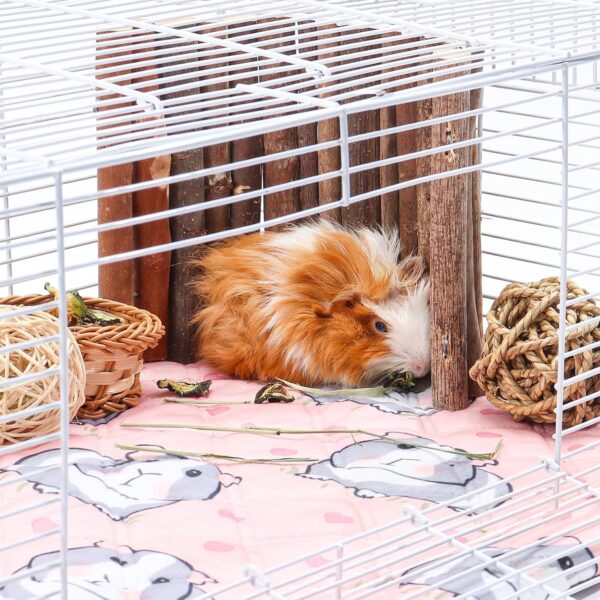 PStarDMoon Guinea Pig Cage Liners Waterproof Guinea Pig Pee Pads, Digital Print Washable Reusable & Anti Slip Guinea Pig Bedding Fast and Super Absorb Water for Small Animals Rabbit Hamster Rat - Image 7