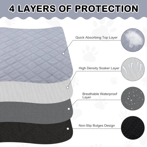 Namalu 4 Pcs Guinea Pig Cage Liners Washable Small Animals Fleece Bedding Absorbent Guinea Pig Accessories Reusable Guinea Pig Pee Pads Non Slip Fleece Cage Liners for Small Animals(14 x 28 Inch) - Image 4