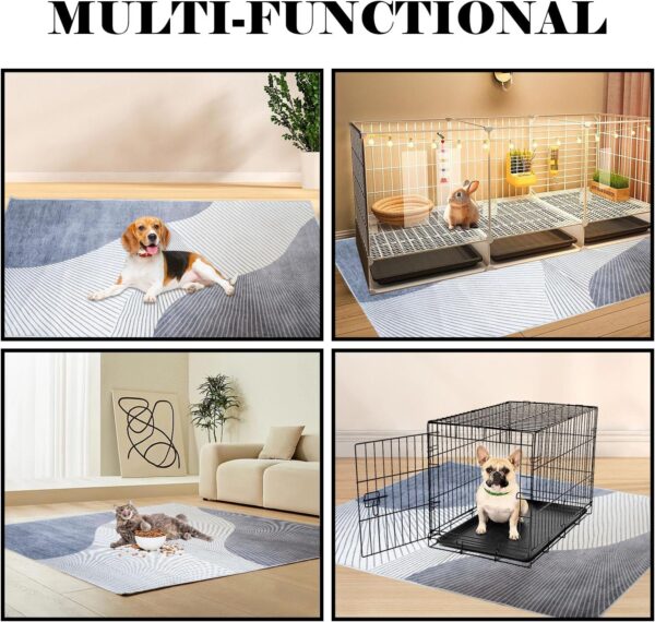 kathson Large Rabbit Cage Liner 78.7”×39.4” Guinea Pig Bedding Waterproof Bunny Washable Floor Mat Reusable Absorbent Non Slip Pet Pee Pad for Small Animals Cages Hamster Chinchilla Cat Dog - Image 2