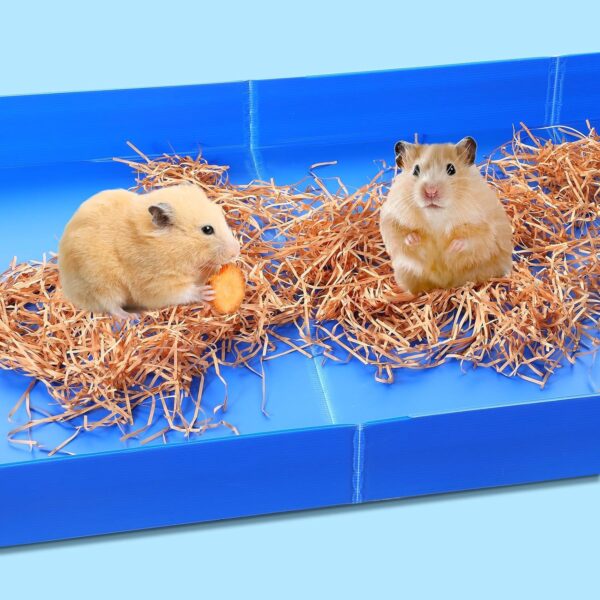 Thyle 2 Pcs Corrugated Plastic Guinea Pig Cage Liner 2 x 4 Panel Size Plastic Cage Liner Base for Guinea Pig Hedgehogs Rabbits Small Animal Cages, Blue - Image 6