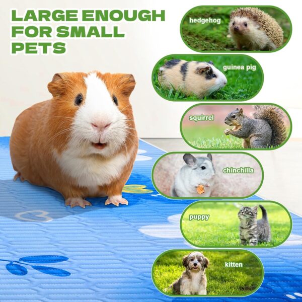 4 Pcs Guinea Pig Bedding, Reusable Washable Guinea Pig Cage Liner, Rabbit Bedding Waterproof Guinea Pig Pee Pads, Absorbent Guinea Pig Bedding for Small Animals Hamster Rabbit Squirrel 47" L x 24" W - Image 4