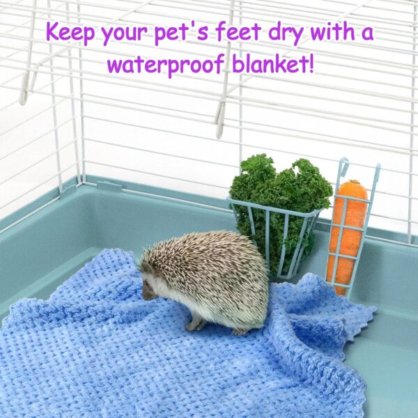 10Pcs Guinea Pig Fleece Blanket, 12 x 12In Guinea Pig Bedding, Reusable Hamster Cage Liners Washable Pet Pee Pad Small Animal Soft Sleep Mat Pad Cover for Hedgehog Hamster Chinchilla Ferret(5 Color) - Image 4