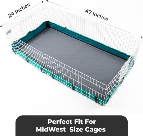 LUFTPETS Guinea Pig Bedding Extra Soft Cage Liner (2-Pack) 47" x 24" | Washable and Reusable Rabbit Bedding & Guinea Pig Bedding | Non-Slip, Extra Absorbent and Waterproof | Ideal for Small Pets - Image 5