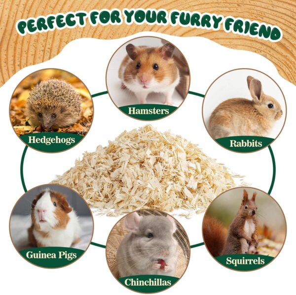 Sukh 29OZ Aspen Hamster Bedding - Aspen Shavings Pet Supplies Bedding and Litter for Guinea Pig Rabbit Snake Enclosure Horse Bunny Hedgehog Chicken Coop Reptile Chinchilla Small Animal Dust-Free - Image 6