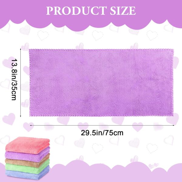 10 Pieces Guinea Pigs Blankets Hamster Fleece Cage Liners Soft Guinea Pig Accessories Small Animal Pet Blanket Sleep Bedding Mats Pet Supplies for Dog Puppy Cat (Mixed Colors,13.8 x 29.5 Inch) - Image 2