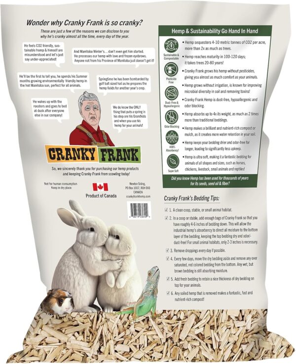 Cranky Frank Small Animal Hemp Bedding - Image 5