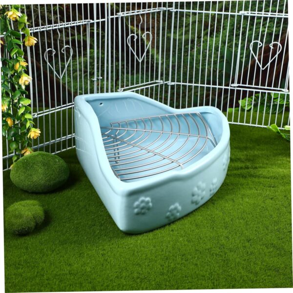 BESPORTBLE Rabbit Ceramic Toilet Potty Bedding for Hamster Small Pet Supply Chinchilla Bedding Rabbit Litter Pan Hamster Toilet Rabbit Toilet Rabbit Cage Pet Toilet Accessory Ceramics - Image 9
