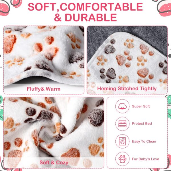 Tudomro 8 Pcs Bulk Waterproof Guinea Pig Blankets Small Animal Flannel Throw Bedding Absorbent Guinea Pig Cage Liners Reusable Pet Pee Pad Sleep Mat Pad Cover for Hamster Rabbit Ferret (16 x 24 Inch) - Image 3