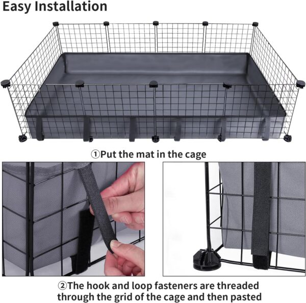 YUJHON Guinea Pig Cage Tarp Bottom, Guinea Pig Cage Liner, Guinea Pig Bedding Waterproof and Washable Base Also for Rabbits, Bunny, Chinchillas, Hedgehog, Ferrets and Other Small Animals (27x42 Inch) - Image 4