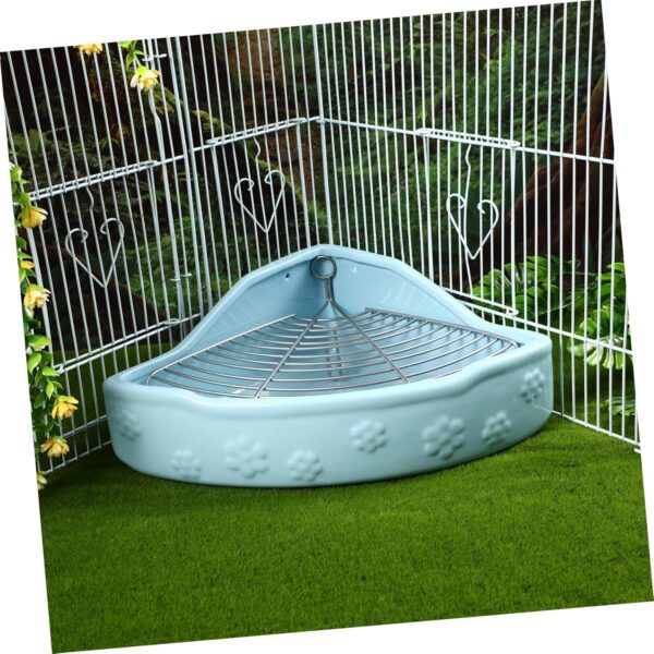 BESPORTBLE Rabbit Ceramic Toilet Potty Bedding for Hamster Small Pet Supply Chinchilla Bedding Rabbit Litter Pan Hamster Toilet Rabbit Toilet Rabbit Cage Pet Toilet Accessory Ceramics - Image 4