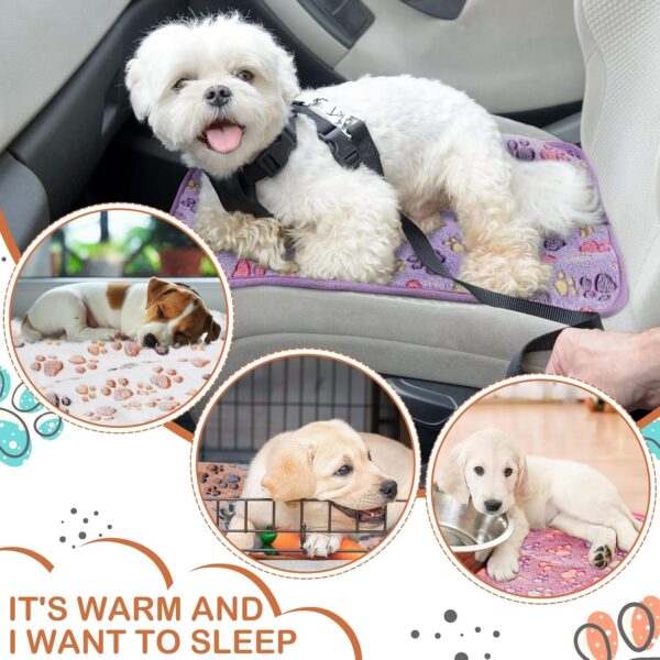 4 Pcs Waterproof Guinea Pig Blankets Washable Small Animal Fleece Bedding Absorbent Guinea Pig Cage Liners Reusable Pet Pee Pad Sleep Mat Pad Cover for Hamster Ferret (Paw Print, 28 x 56 Inch) - Image 4