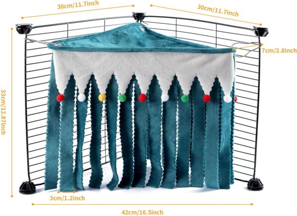 2PCS/PACK Guinea Pig Hammockst,Corner Fleece Forest Hideout for Guinea Pigs, Ferrets, Chinchillas, Dwarf Rabbits and Other Small Pets,Guinea Pig Accessories,Suitable for Midwest/C&C Or Other Cage - Image 2