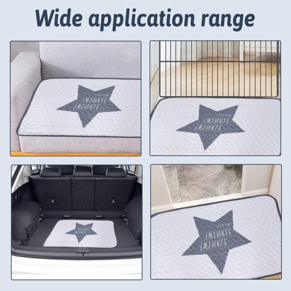 5 PCS Guinea Pig Cage Liners Washable and Reusable Pee Pads Rabbit Bed Mat Waterproof Pet Bedding Mat Strong Absorption No Shrinkage Anti-skidding for Bunny Hamster Cat Puppy Small Animals 24 * 16Inch - Image 5