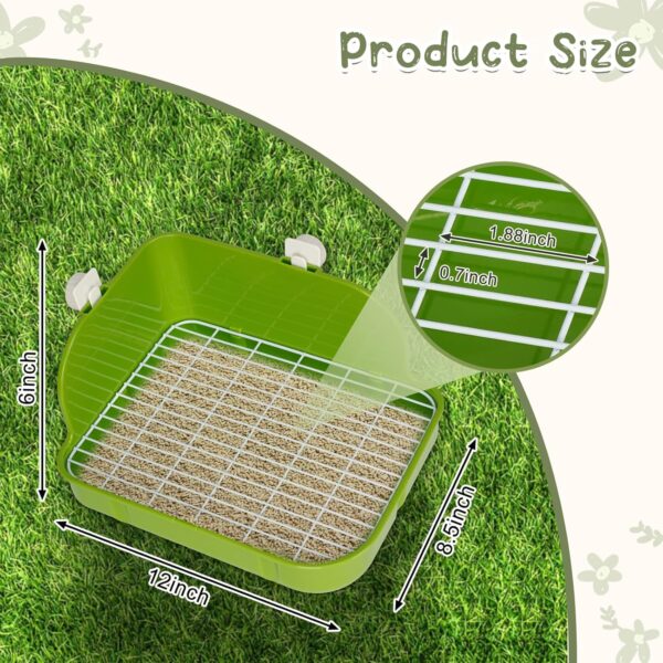 Humorous.P Small Animal Litter Pet Toilet Potty Trainer Corner Litter Bedding Box Pet Pan for Small Animal/Rabbit/Guinea Pig/Galesaur/Ferrets Rectangular Plastic Material - Image 4