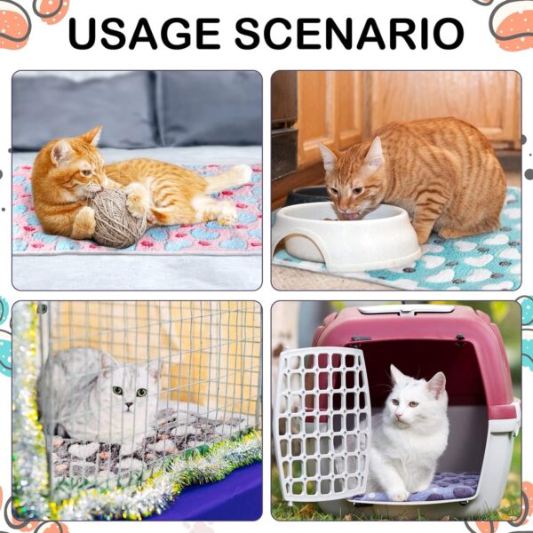 Tudomro 8 Pcs Guinea Pig Bedding Cage Liners Bulk Waterproof Blankets Small Animal Flannel Throw Bedding Absorbent Reusable Pet Pee Sleep Mat Pad Cover for Hamster Ferret (Heart,16 x 24 Inch) - Image 4