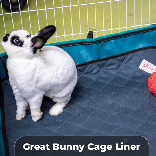 LUFTPETS Guinea Pig Bedding Extra Soft Cage Liner (2-Pack) 47" x 24" | Washable and Reusable Rabbit Bedding & Guinea Pig Bedding | Non-Slip, Extra Absorbent and Waterproof | Ideal for Small Pets - Image 9