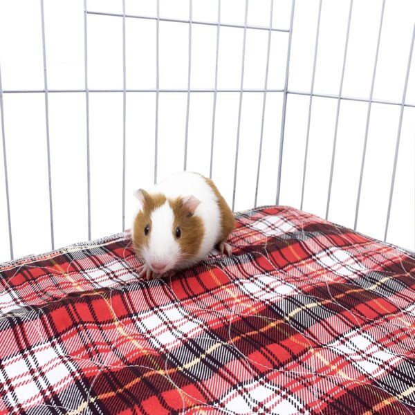 2 Pack Guinea Pig Fleece Cage Liners - 90 x 60 CM, Washable Non-Slip Fast Absorbent Waterproof Small Animals Bedding Pads for Chinchillas Rabbits Hamster Bunny - Image 5