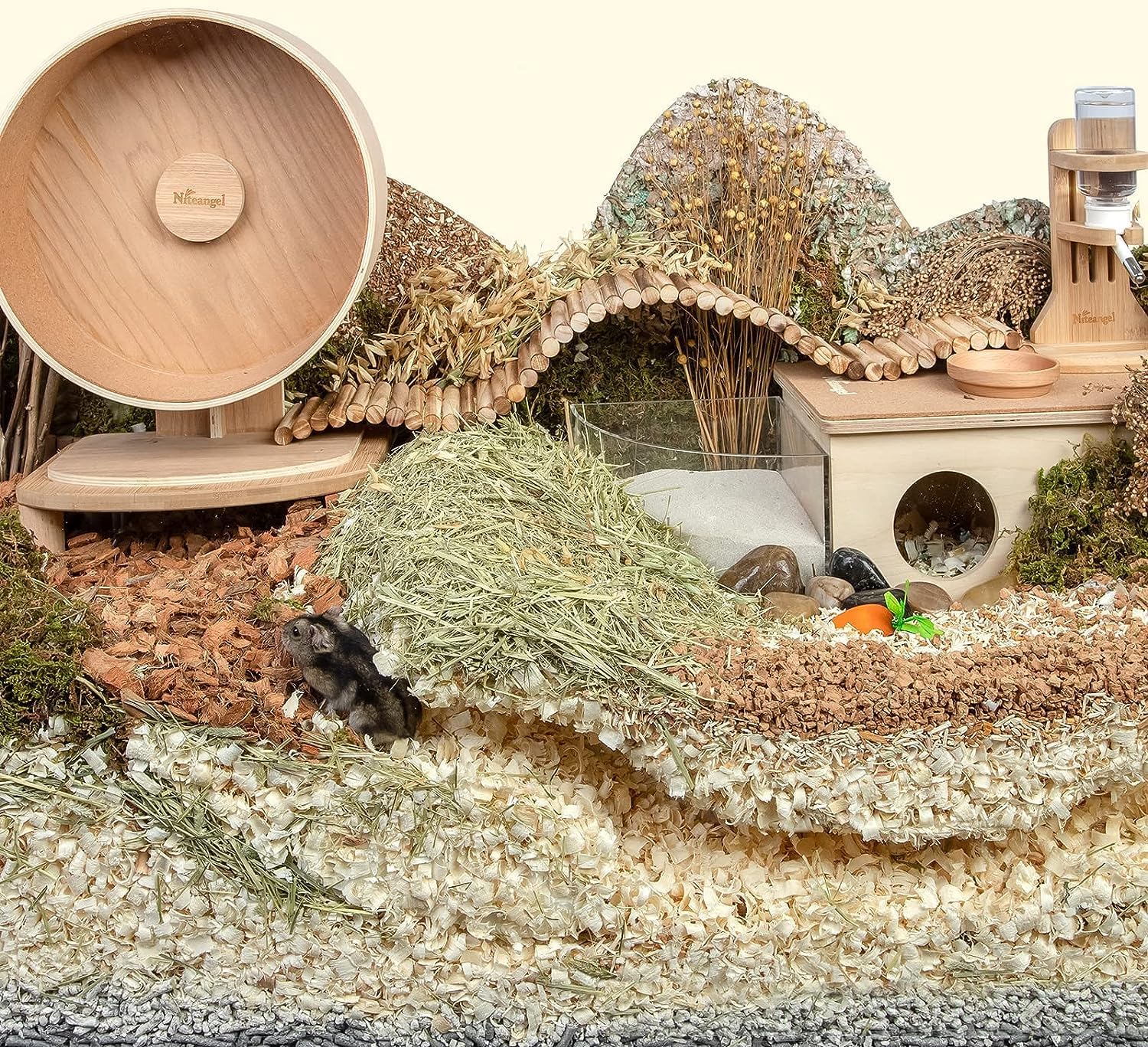 Niteangel Aspen Shaving Hamster Beddings for Syrian Dwarf Hamster Gerbil Mice Degu Rat Rabbit Bunny Guinea Pig Chinchilla Hedgehog or Other Small Pets - Image 5